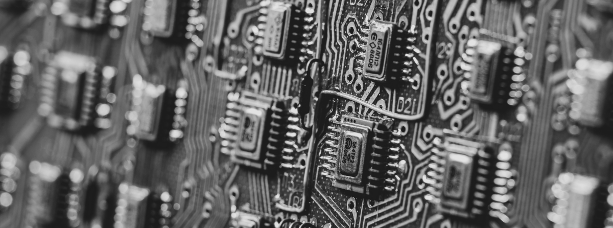 close up of circuit board